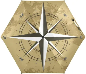5 Folding Compact Pocket Windproof Umbrella, 6 Ribs Ultra-Light Foldable Vinyl Parasol, Mini Anti-UV Travel Umbrella