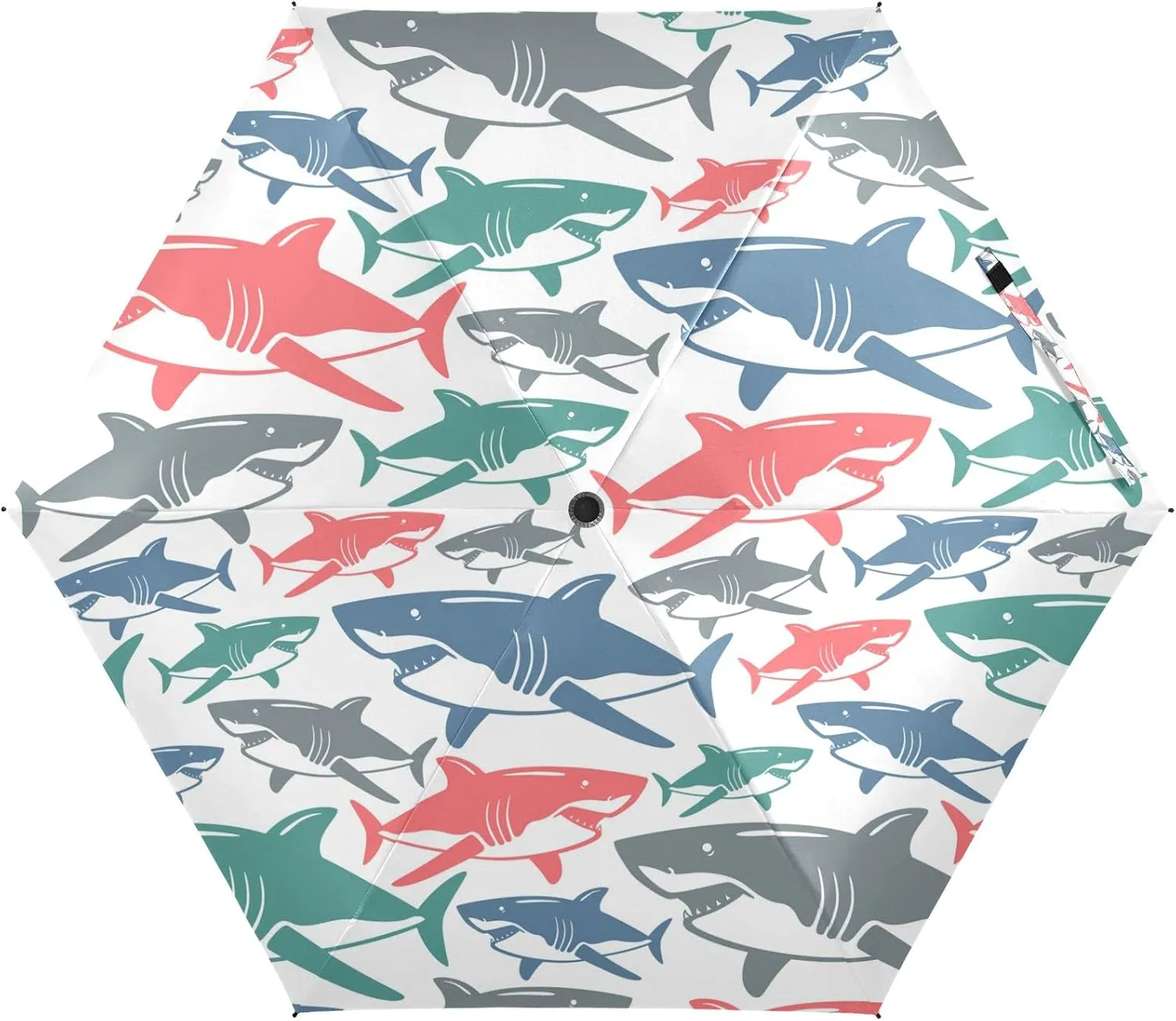5 Folding Compact Pocket Windproof Umbrella, 6 Ribs Ultra-Light Foldable Vinyl Parasol, Mini Anti-UV Travel Umbrella