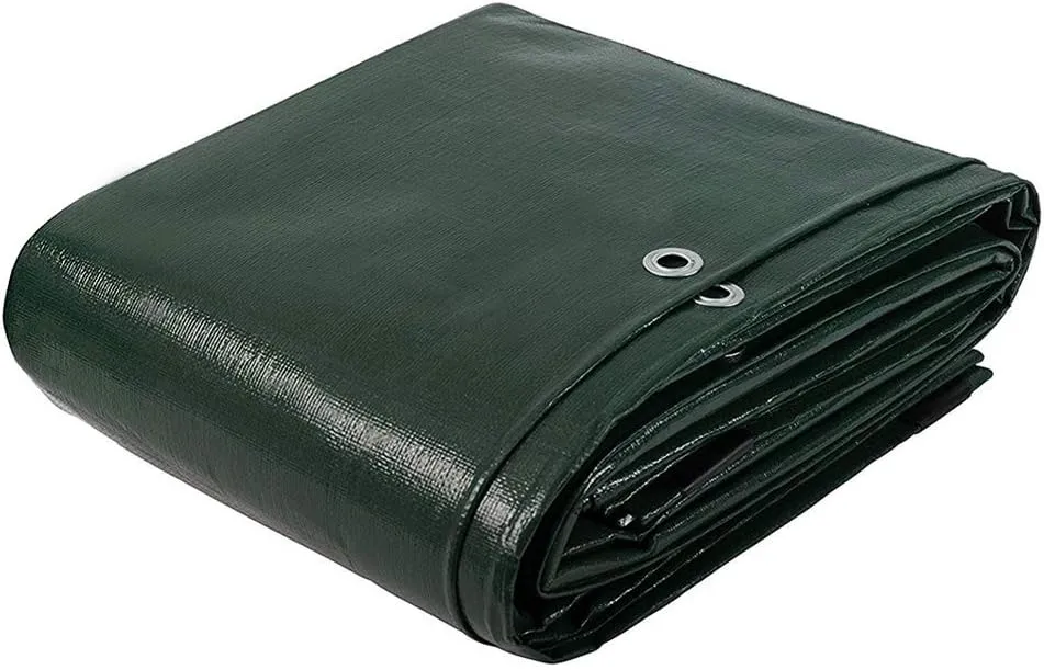 5 Mil 8x20FT Multi Purpose Tarp Cover Waterproof with Reinforced Edges Heavy Duty Tarpaulin Cover UV & Rip Resistant Boat RV Canopy Camping Tent Tarp Shelter Cover