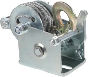 500Lbs Hand Crank Winch Compact Hand Winch with Steel Cable for Boat Trailers and Portable Manual Winch for Easy Lifting and Transport
