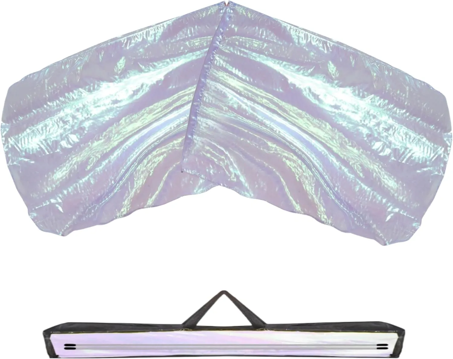 55" Worship Flags for Teenager, Praise Dance Flag for Beginner, Church Flags with Flexible Rods & Carrying Bag, 2 Pack, Transparent Purple