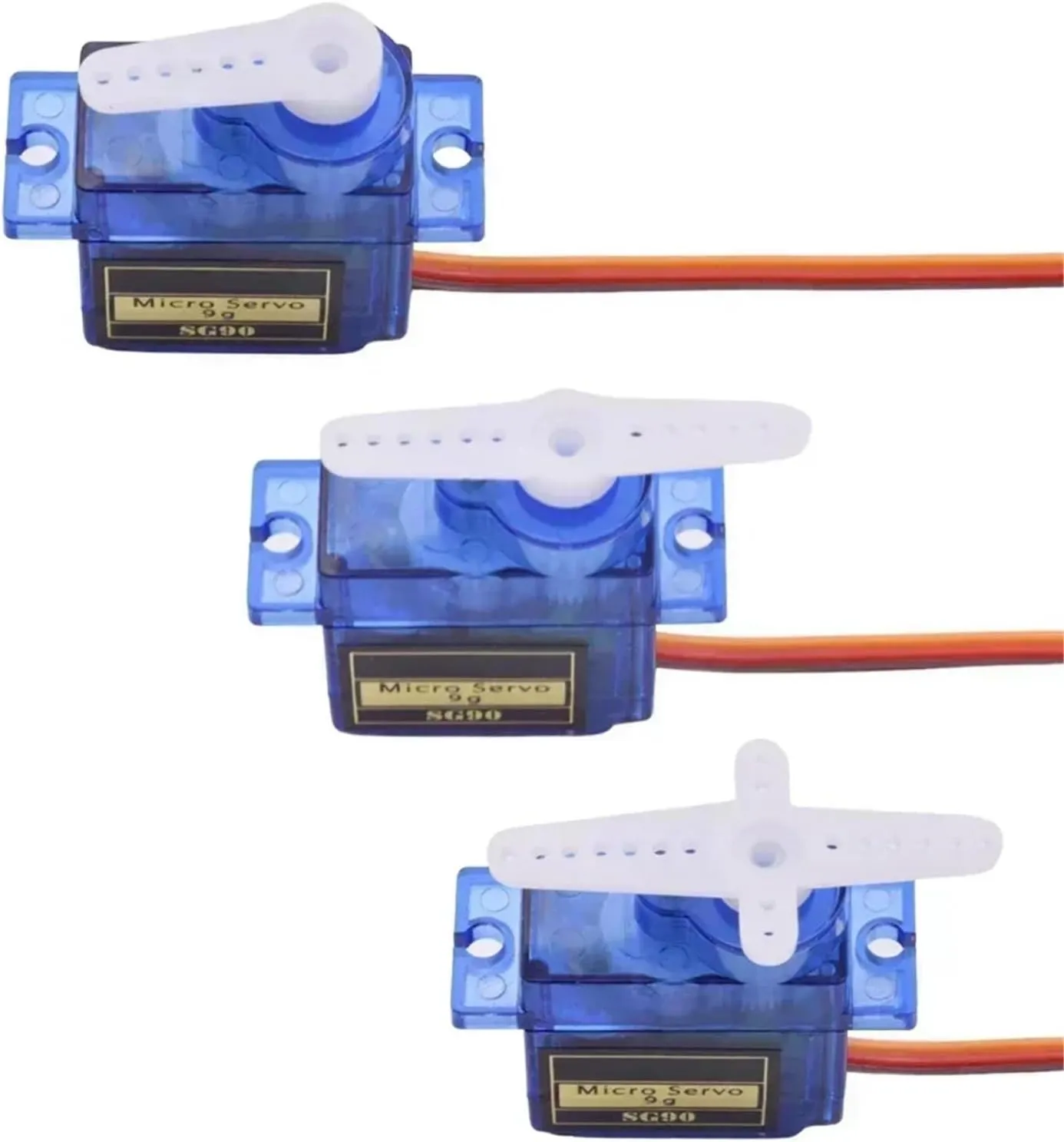 5pcs Analog Servo Motor Servomotor SG90 9G RC Microservo RC Car Toy Airplane Helicopter Aircraft Models 180 360(Metal 360 Degree)