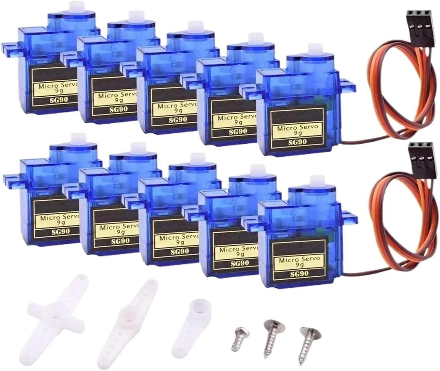 5pcs Analog Servo Motor Servomotor SG90 9G RC Microservo RC Car Toy Airplane Helicopter Aircraft Models 180 360(Metal 360 Degree)