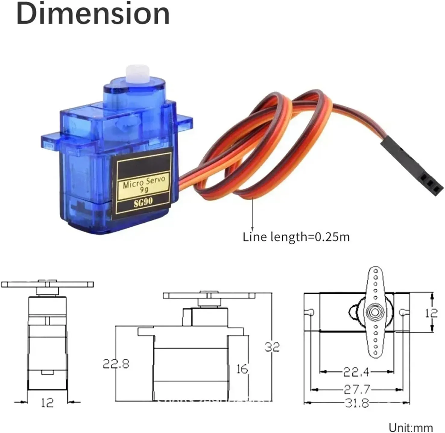 5pcs Analog Servo Motor Servomotor SG90 9G RC Microservo RC Car Toy Airplane Helicopter Aircraft Models 180 360(Metal 360 Degree)