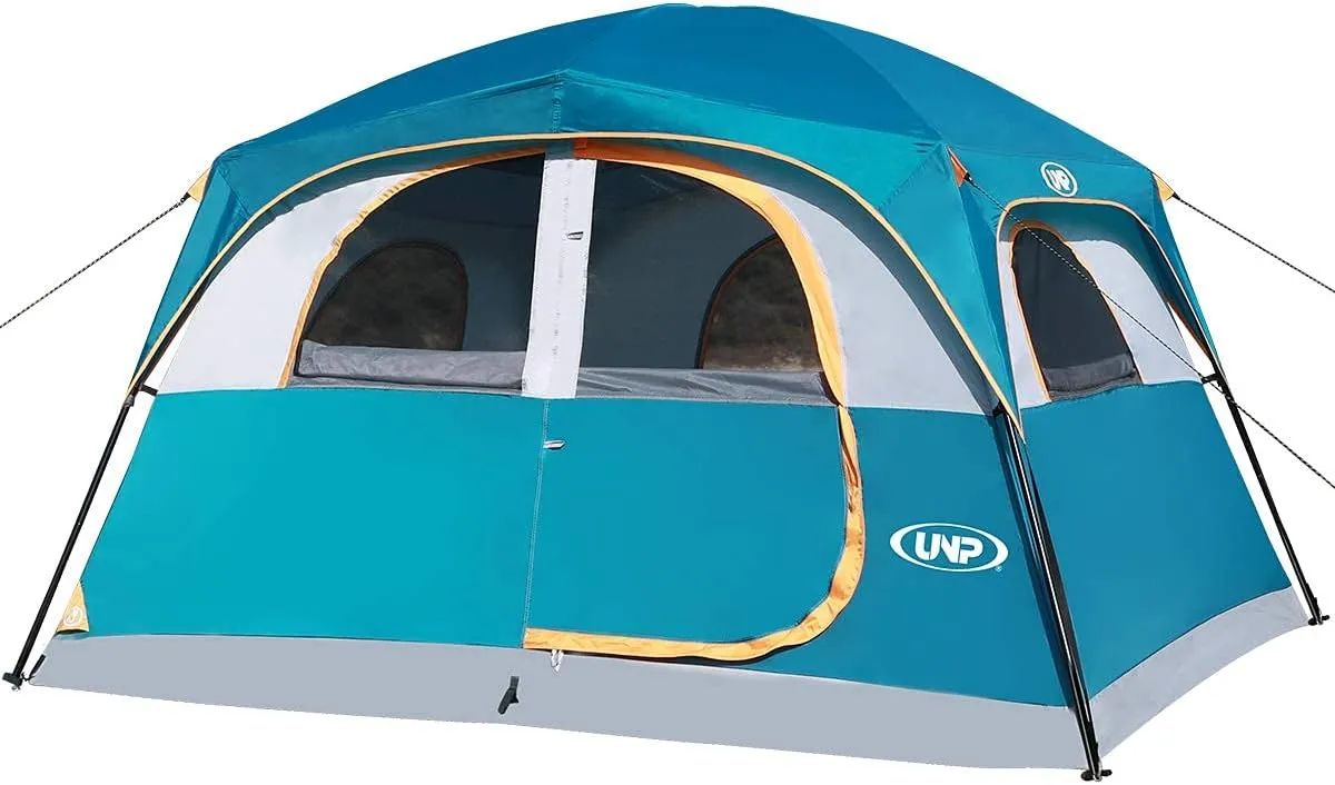 6 Person Waterproof Windproof Easy Setup,Double Layer Family Camping Tent