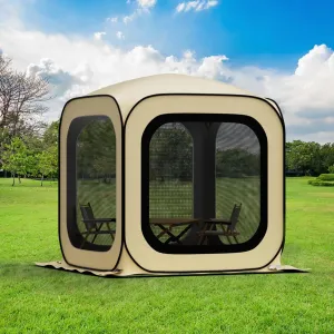 6x6 Pop-up Screen House Tent, Portable Screen Rooms for Outdoors with Storage Bag, Pop up Gazebo with Mosquito Netting,Screened in Canopy for Camping with 2 Zipper Entrances for Traile/Deck/Camping