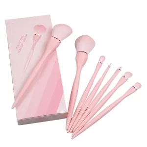 7 Pieces Soft Makeup Brushes, Professional Makeup Set, Makeup Brushes Loose Powder Brushes Eyebrow Eyeshadow Brushes Contour Smudge Concealer Powder Brushes (Pink)
