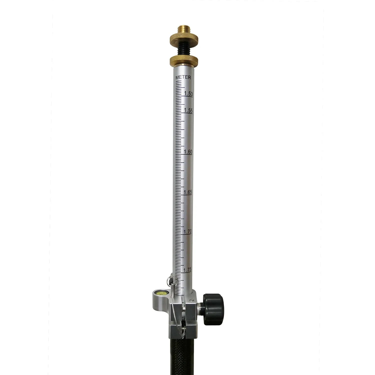 8 ft Aluminum and Carbon Fiber Prism Pole w/ Dual Graduations and Adapter