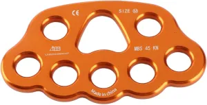 8 Holes Rigging Plate, 45KN Rope Divider Rock Climbing Multi Anchor Point Connector Gear