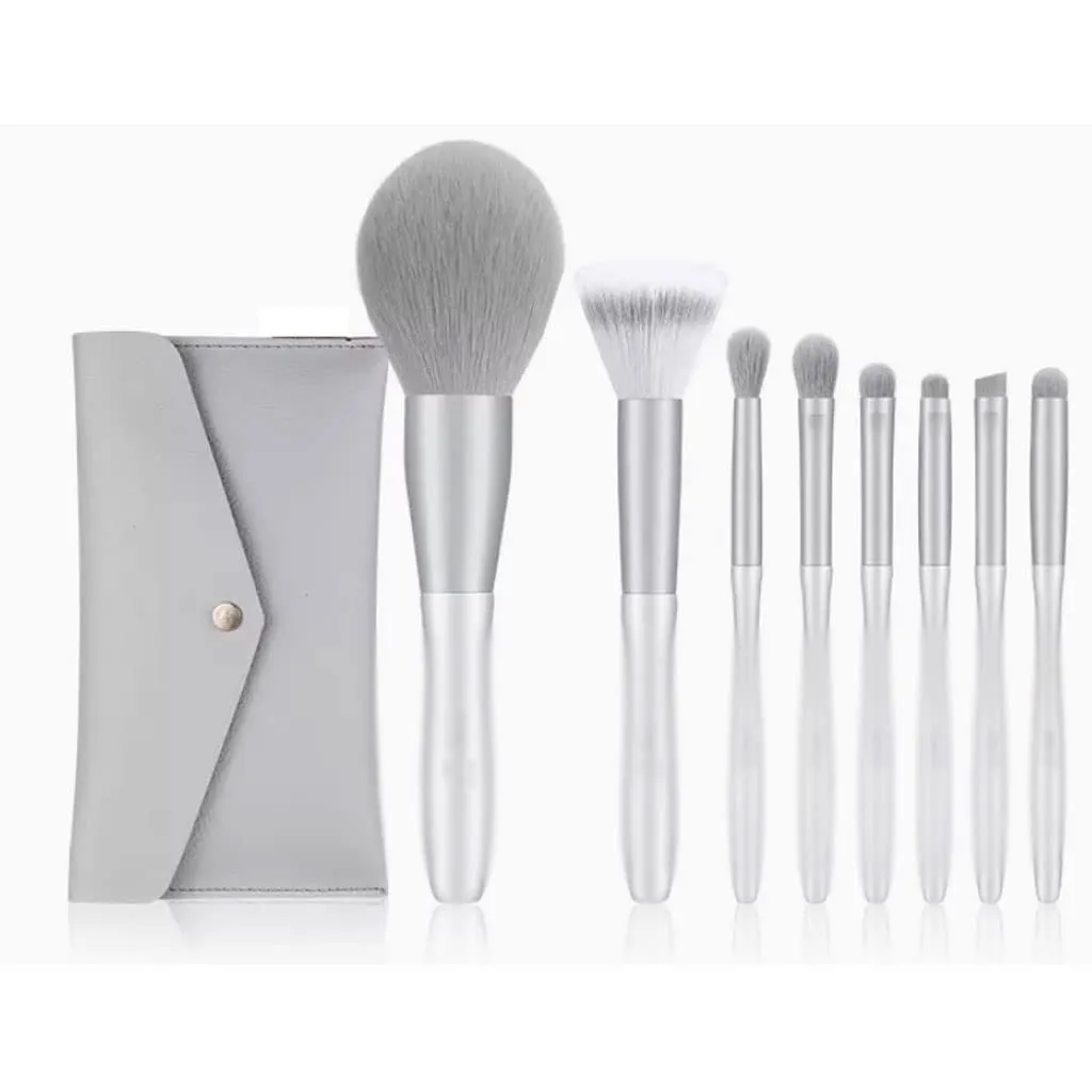 8 Makeup Brush Set Full Set of Lip Brushes Eye Shadow Blush Loose Powder Brush Beauty Tools (Color : A, Size : One Size)