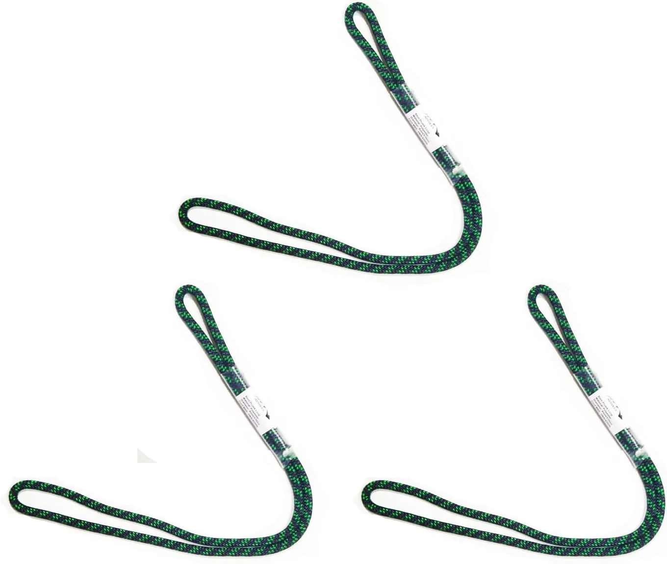8mm (5/16") Sewn Prusik Loop 18 Inches / 24 Inches - Ideal for Arborist, Firefighting, Rigging, and Rescue Gear Black | 24 inch | Pack of 3