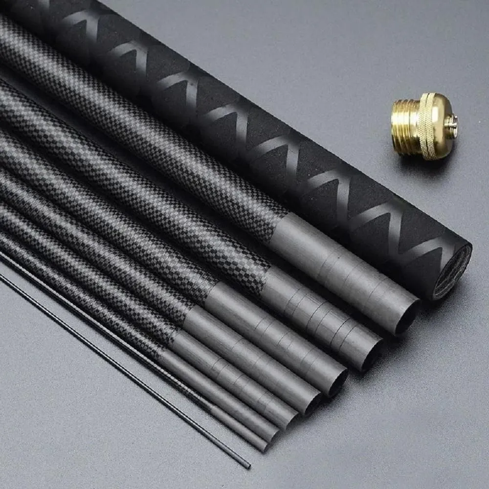 9Ft 12Ft 13Ft 18Ft 21Ft 26Ft 28Ft 30Ft Telescopic Fishing Rod Ultralight Travel Fishing Rod,Portable Collapsible Bass Crappie Rod,1 Piece Carbon Fiber Inshore Stream Trout Pole Free Tip