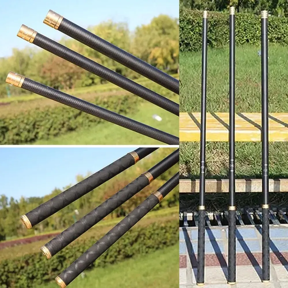 9Ft 12Ft 13Ft 18Ft 21Ft 26Ft 28Ft 30Ft Telescopic Fishing Rod Ultralight Travel Fishing Rod,Portable Collapsible Bass Crappie Rod,1 Piece Carbon Fiber Inshore Stream Trout Pole Free Tip