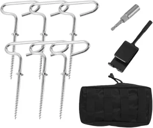 9pack Ice Fishing Shelter Anchors Winds Stakes Portables Tent Pegs for Camping and Outdoor Adventures