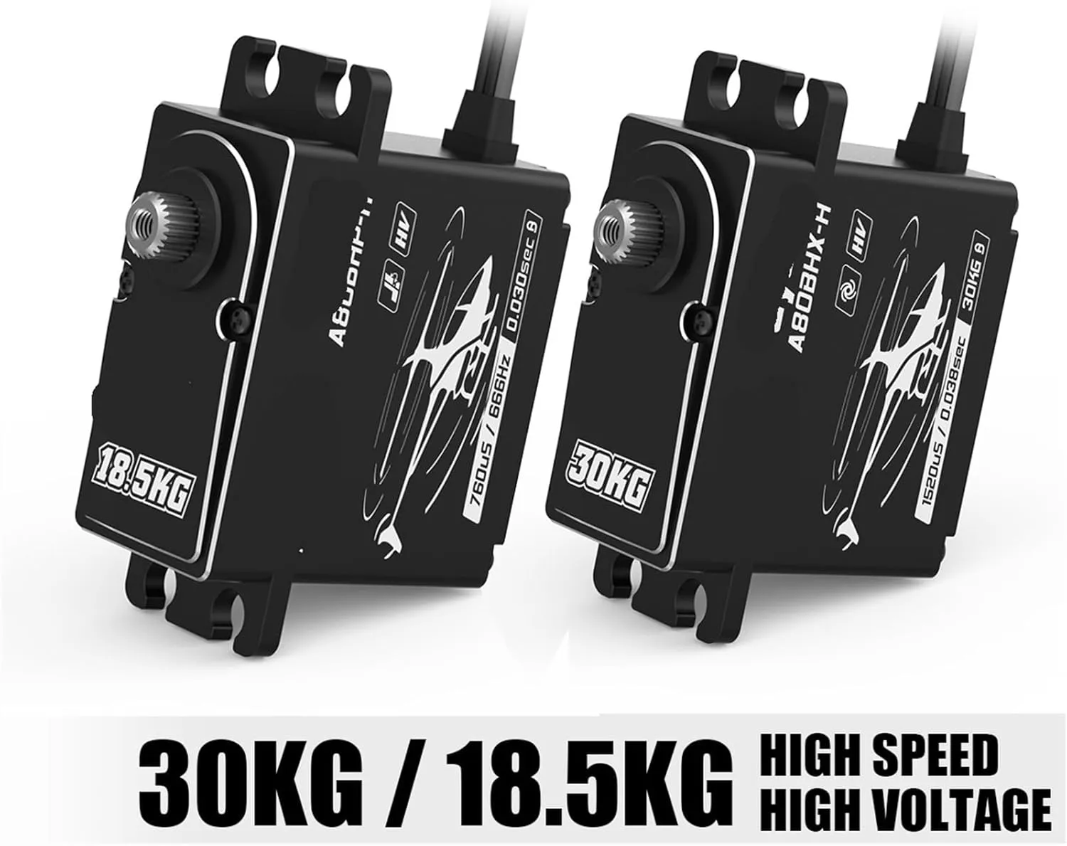 A80BHP-H Tail 18.5KG A80BHX-H Cyclic 30KG HV Fast Speed Brushless Helicopter Servo Motor 1Pcs(A80BHP-H Tail Set 1)