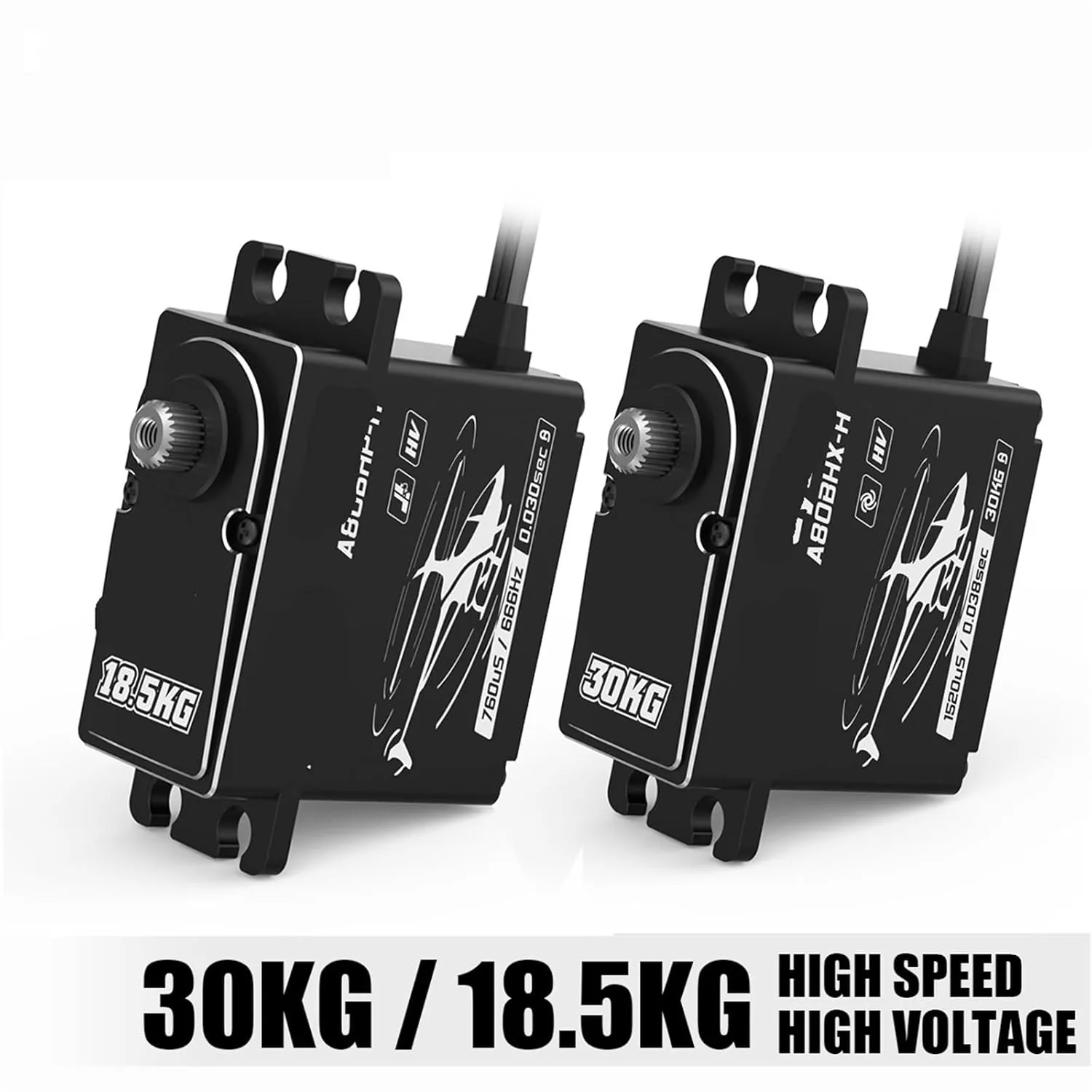 A80BHP-H Tail 18.5KG A80BHX-H Cyclic 30KG HV Fast Speed Brushless Helicopter Servo Motor 1Pcs(A80BHP-H Tail Set 2)