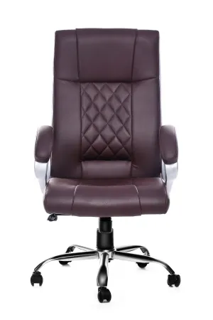 Adiko Sleek Executive Revolving Office Chair in Brown