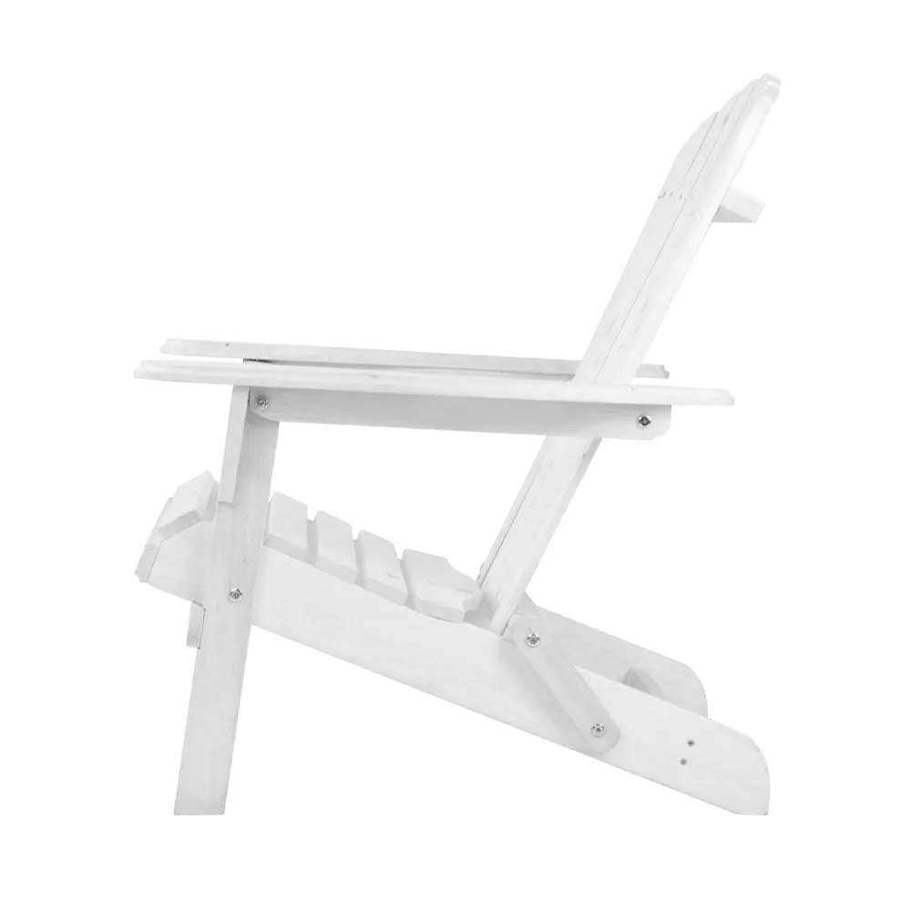 Adirondack Foldable Outdoor Armchair - White