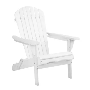 Adirondack Foldable Outdoor Armchair - White