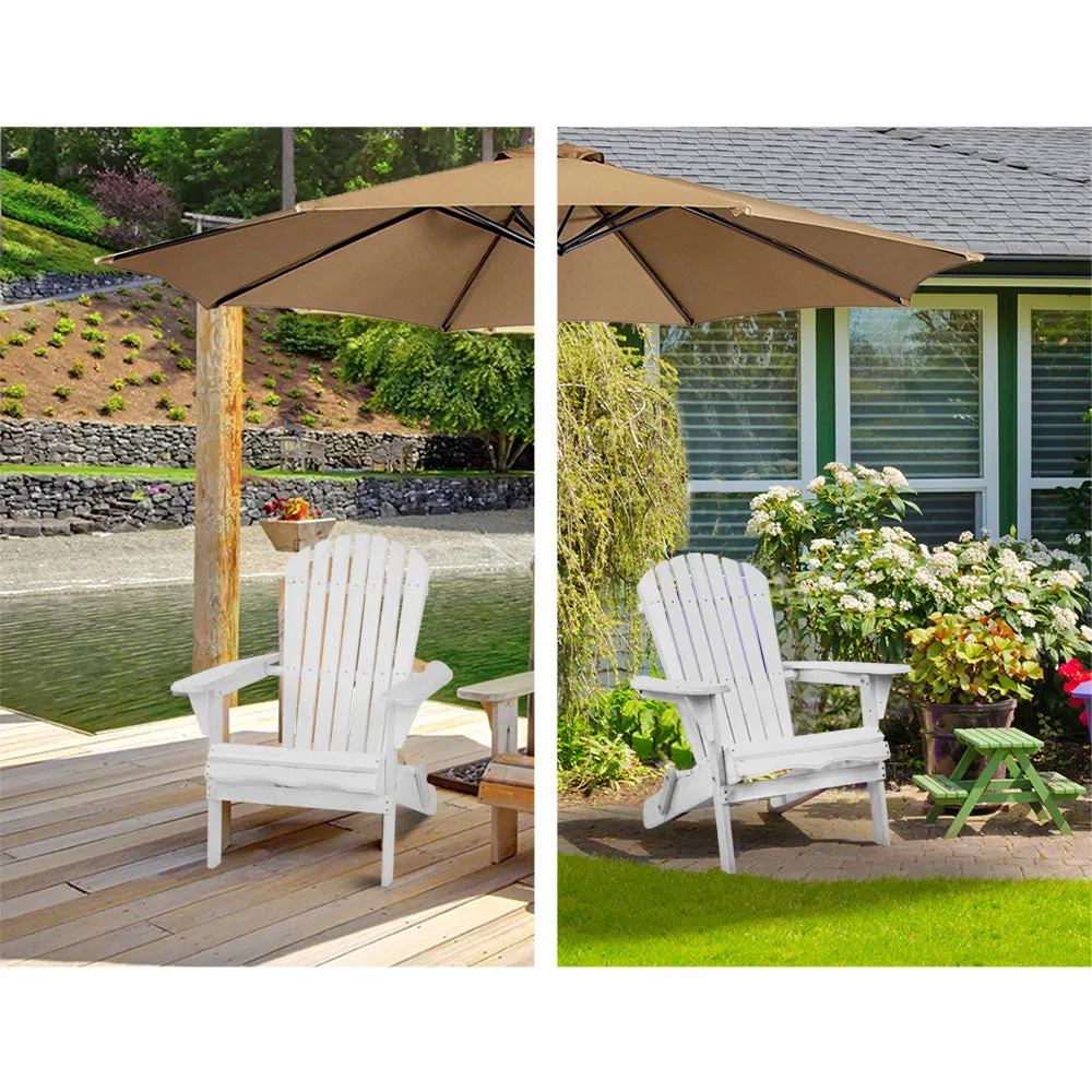 Adirondack Foldable Outdoor Armchair - White