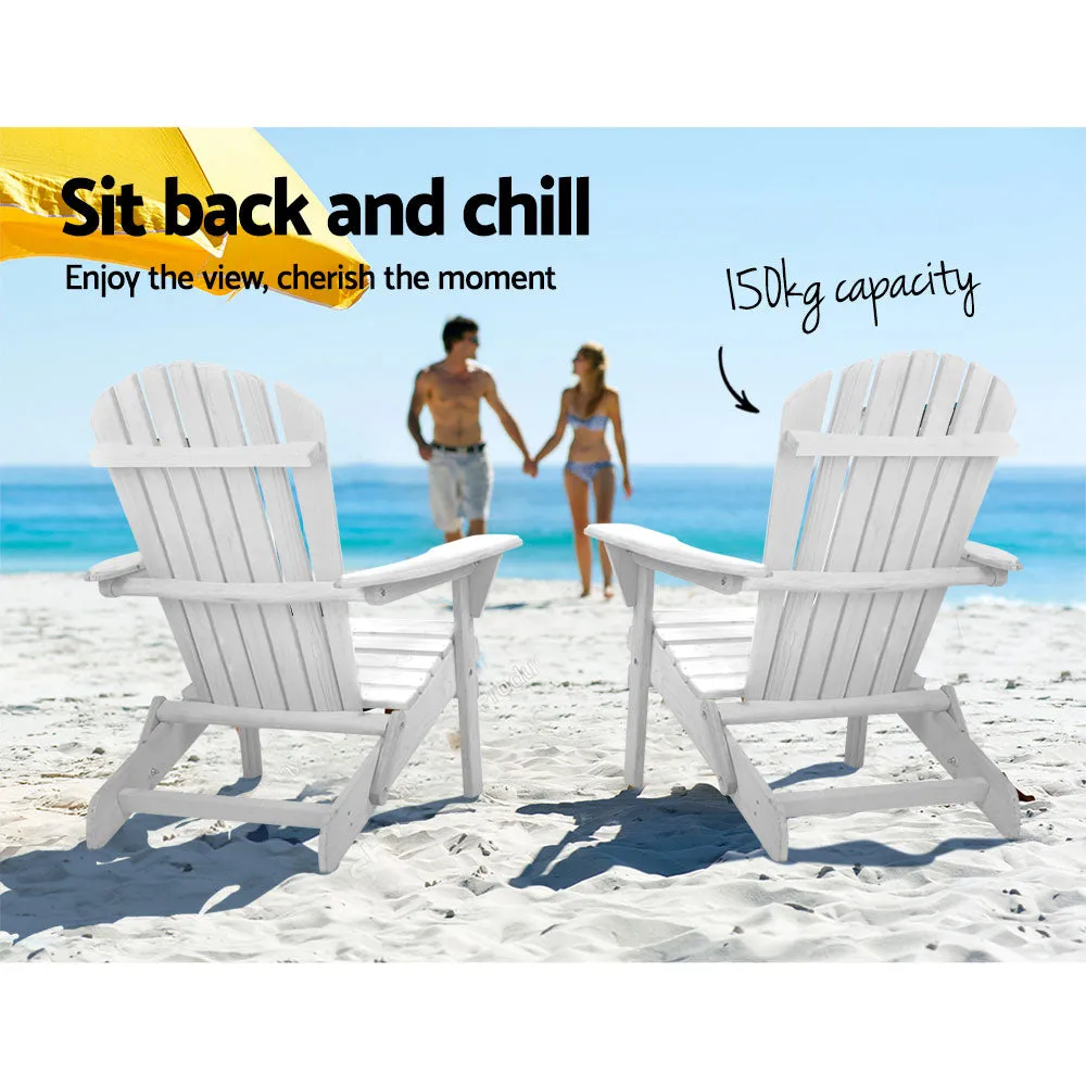 Adirondack Foldable Outdoor Armchair - White