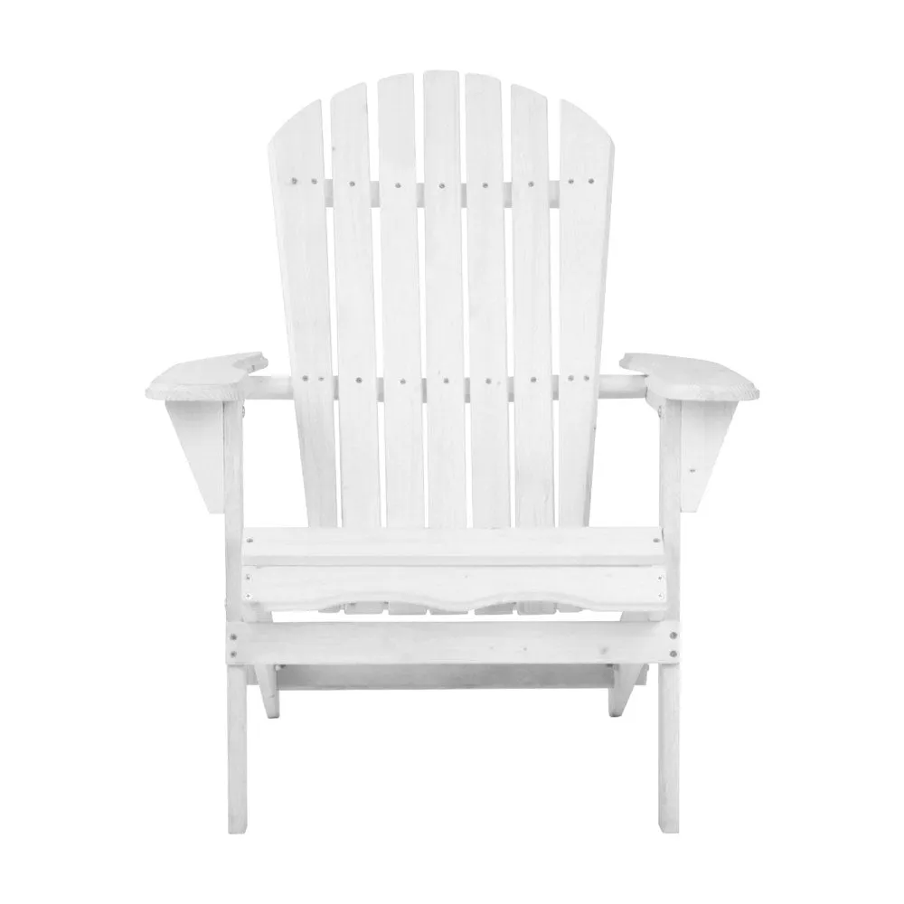 Adirondack Foldable Outdoor Armchair - White