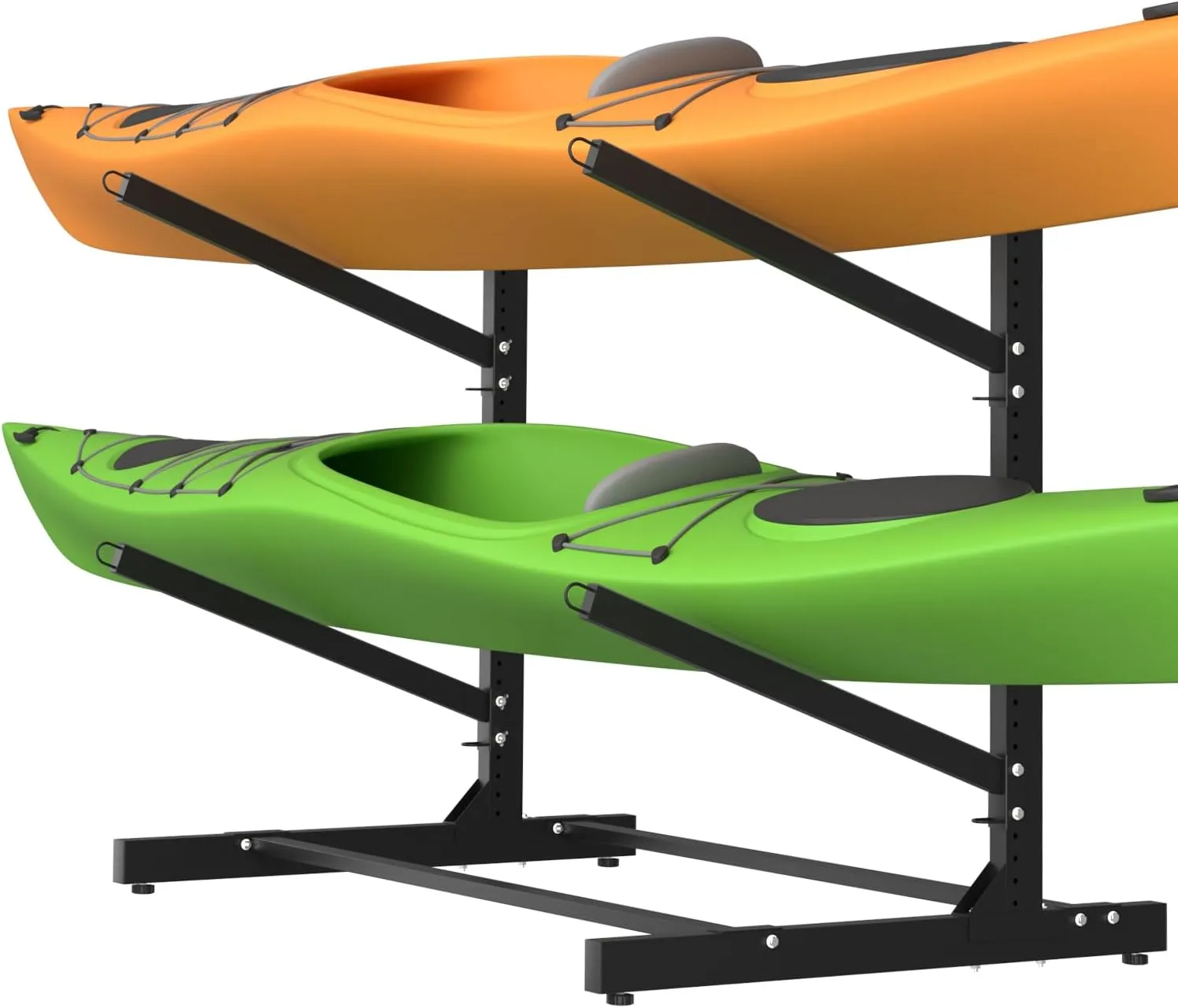 Adjustable Kayak Storage Rack, Freestanding Sup Storage Stand, Weatherproof Canoe Holder, Heavy Duty Paddleboard Bracket, Surfboard Bracket for Indoor, Outdoor, Garage, Shed, Dock…
