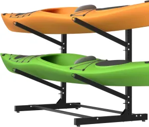 Adjustable Kayak Storage Rack, Freestanding Sup Storage Stand, Weatherproof Canoe Holder, Heavy Duty Paddleboard Bracket, Surfboard Bracket for Indoor, Outdoor, Garage, Shed, Dock…