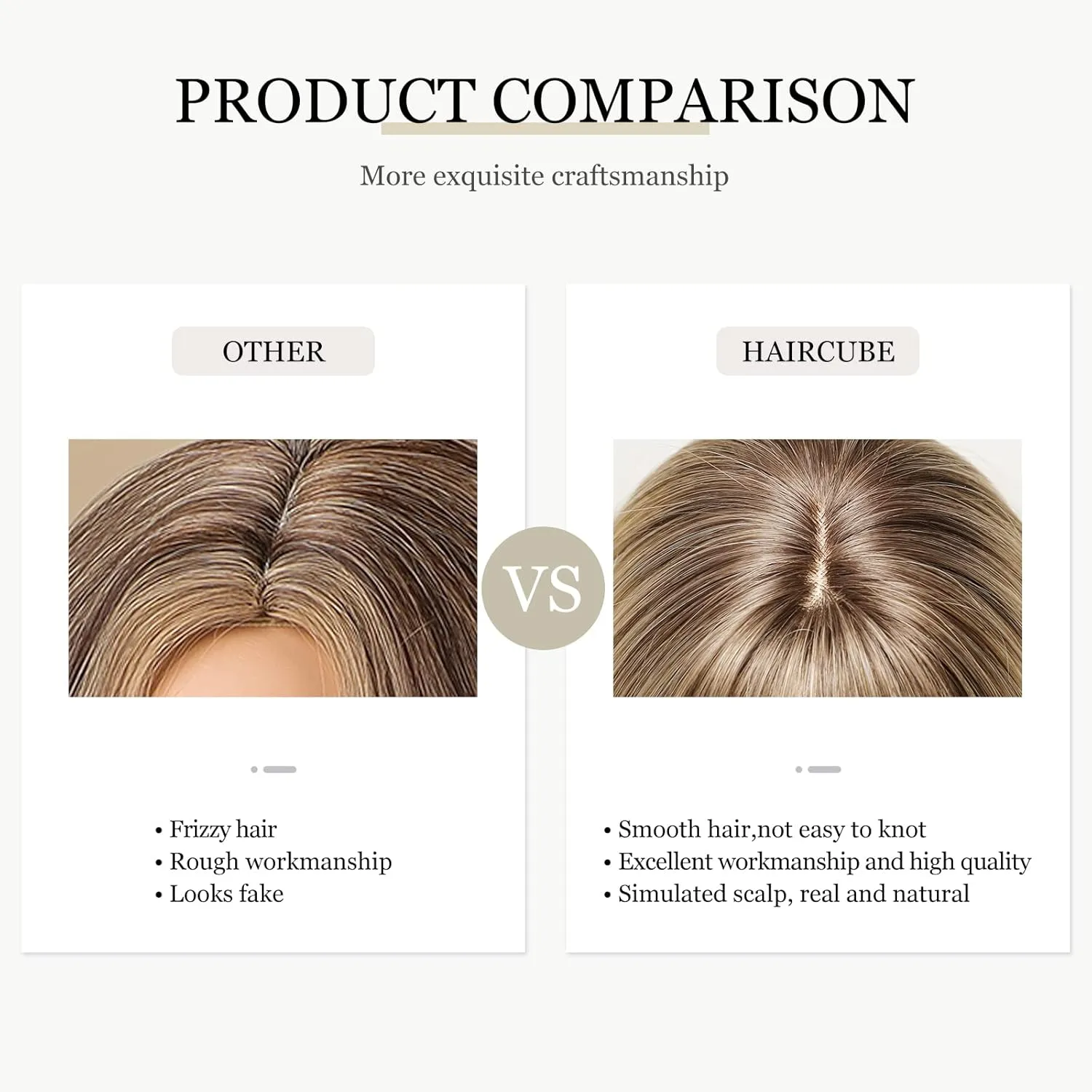Alanhair Long Ash ​Blonde Wigs for Women,HAIRCUBE Layered Synthetic Wig with Bangs Heat Resistant Fiber Daily 24 Inch