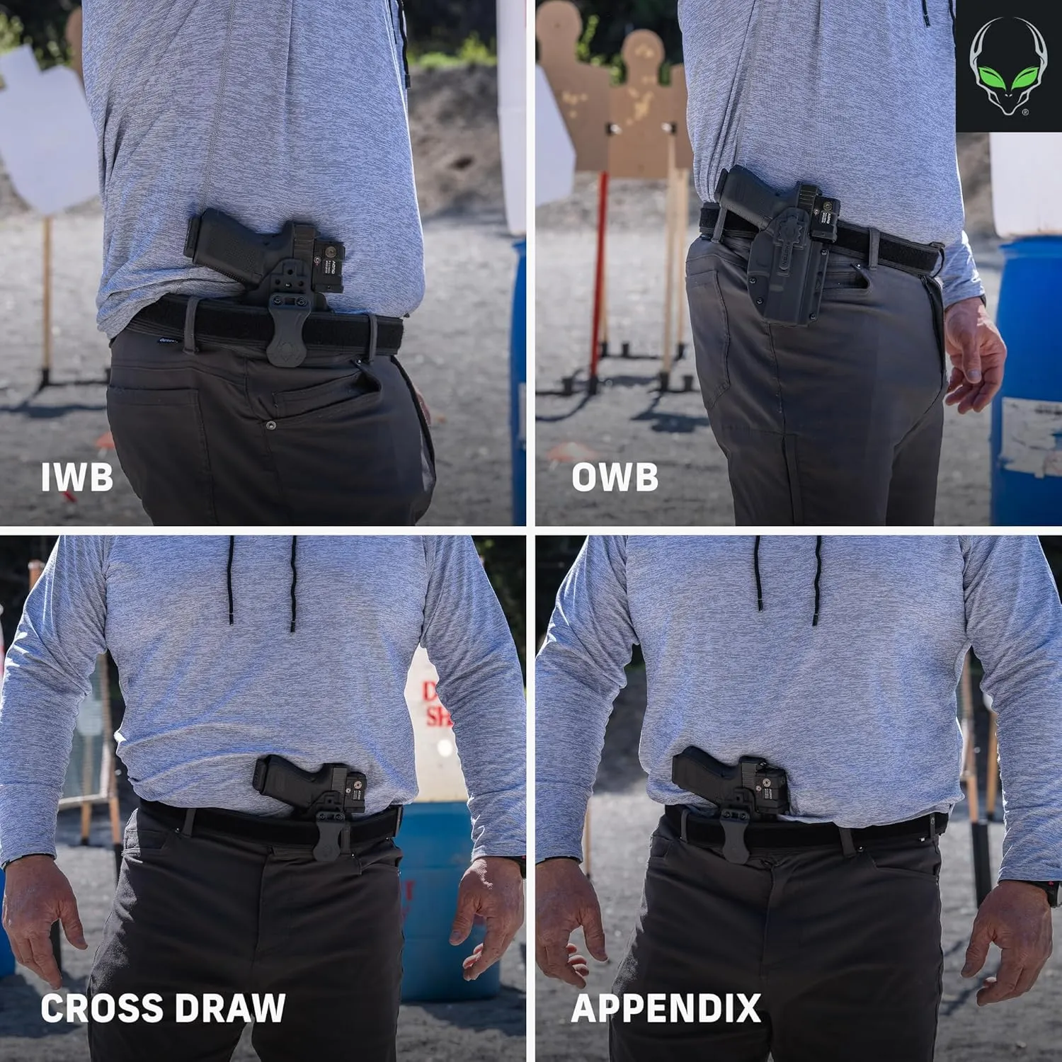 Alien Gear Photon Holster - IWB or OWB, Right or Left Hand, Optics Ready, Compact Light or No Light Options - Multiple Fitments Available