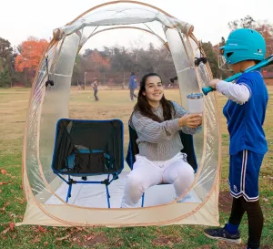 All Weather Proof Pod,Outdoor Weather Tent Sports Pod,540°View Bubble,Pop Up Screen House with Carry Bag,Screen Room for Sport Event,Camping,Fishing,Cheering