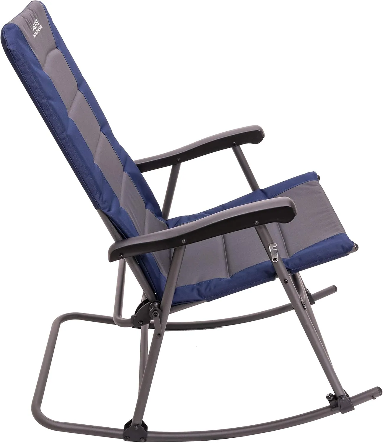 ALPS Mountaineering Outdoor Rocking Chair - Durable Folding Beach and Camp Chair with Comfortable Cushioned Polyester Fabric Over Locking Steel Frame