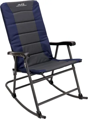 ALPS Mountaineering Outdoor Rocking Chair - Durable Folding Beach and Camp Chair with Comfortable Cushioned Polyester Fabric Over Locking Steel Frame