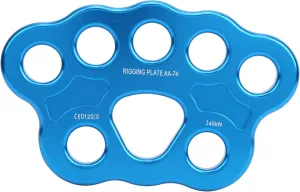 Aluminum Magnesium Alloy Rigging Plate, 45KN Breaking Strength, Lightweight, Multi Use Design, for Rock Climbers, Rescue Teams, Outdoor Enthusiasts