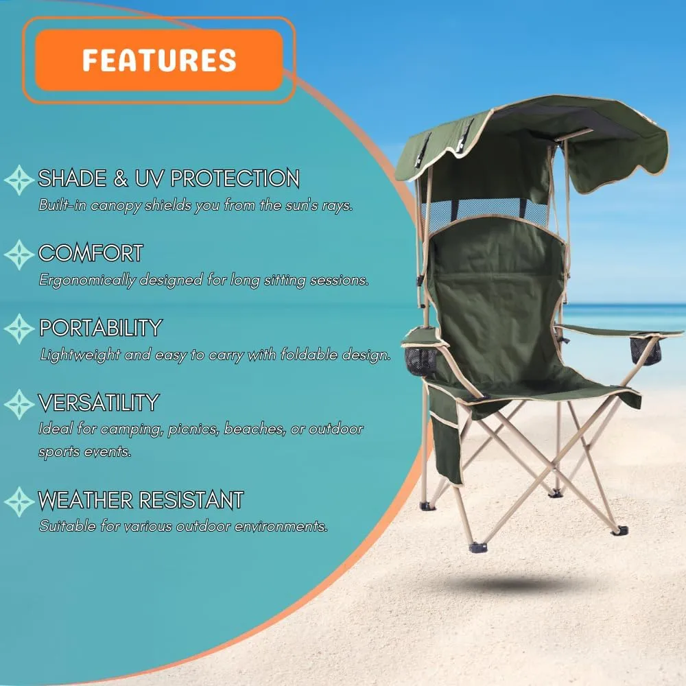 Amazing for less Folding Chair – Portable Outdoor Camping & Beach Chair (Flag (Shade), (1-Pack))