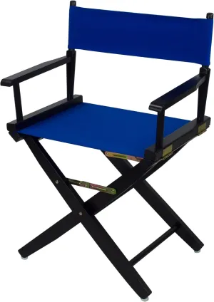 American Trails Extra-Wide Premium 18" Director's Chair Black Frame with Royal Blue Canvas