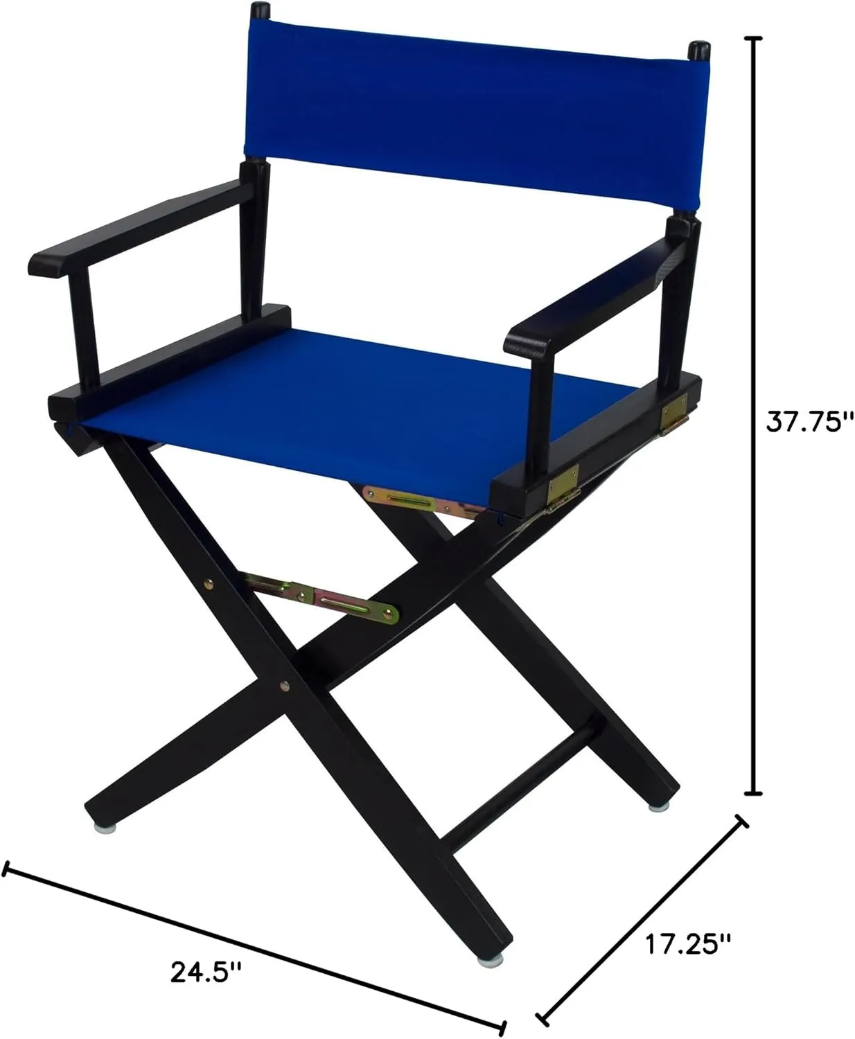 American Trails Extra-Wide Premium 18" Director's Chair Black Frame with Royal Blue Canvas