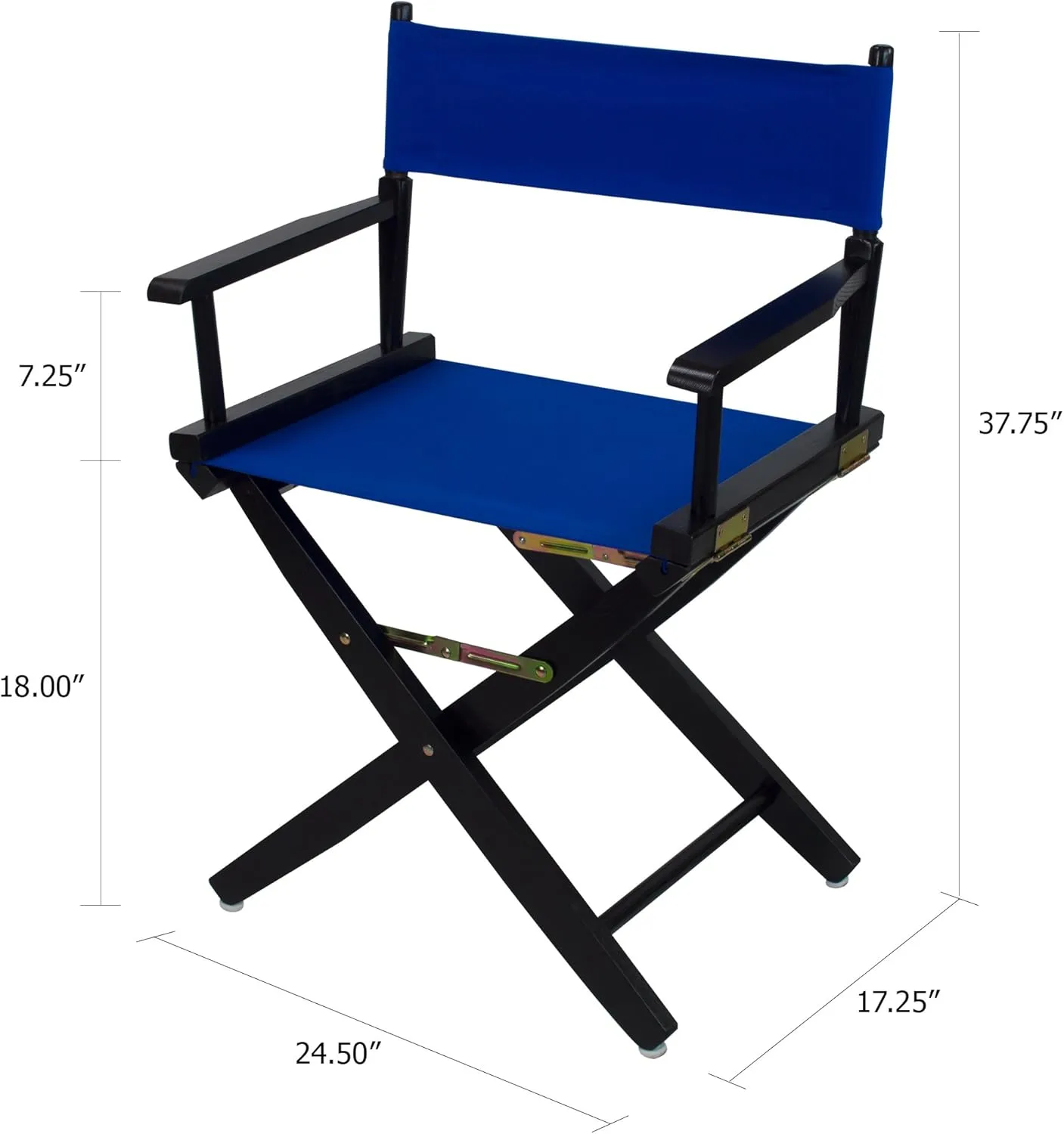 American Trails Extra-Wide Premium 18" Director's Chair Black Frame with Royal Blue Canvas