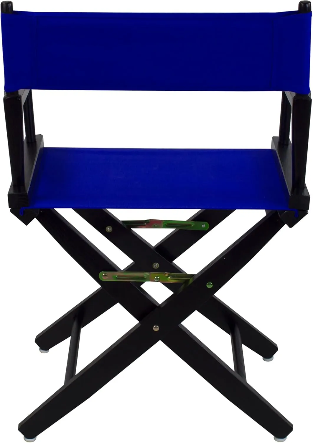 American Trails Extra-Wide Premium 18" Director's Chair Black Frame with Royal Blue Canvas