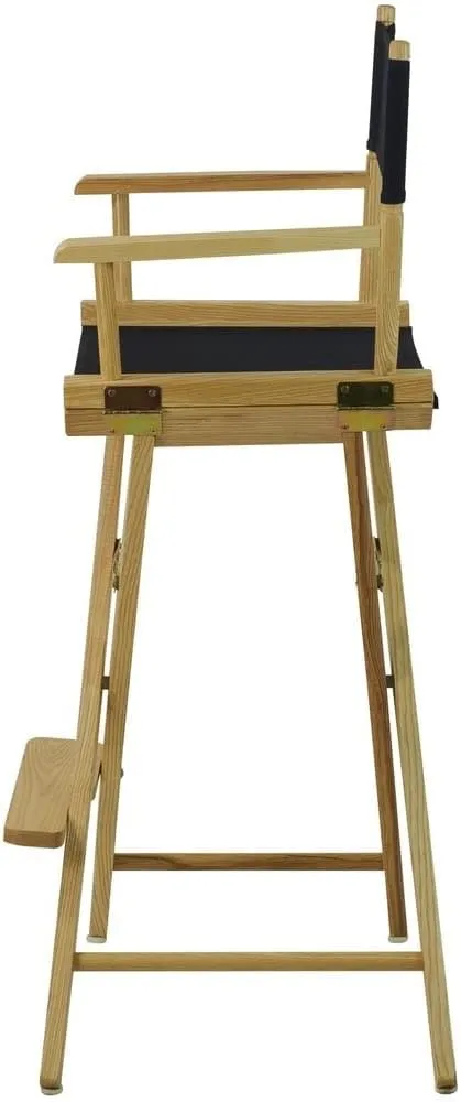 American Trails Extra-Wide Premium 30" Director's Chair Mission Oak Frame with Black Canvas, Bar Height