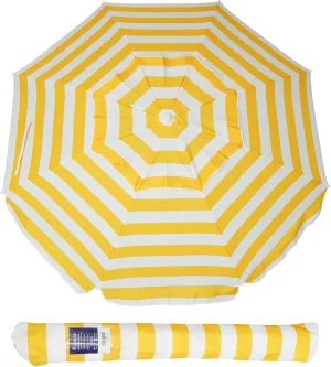 AMMSUN 6.5 Foot Heavy Duty Beach Umbrellas for Sand with tilt Sun Shelter, UV 50  Protection Outdoor Sunshade Umbrella with Carry Bag for Patio Garden Beach Pool Backyard multicolor Yellow