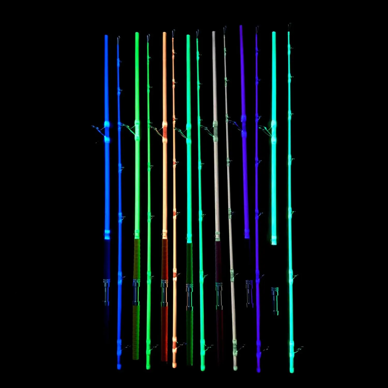 ANCIENT MARINER Catfish Fishing Rods 10' 2-Piece Glow in The Dark Catfishing Fishing Pole Ancient Mariner The Challenger Spinning Rod, Heavy