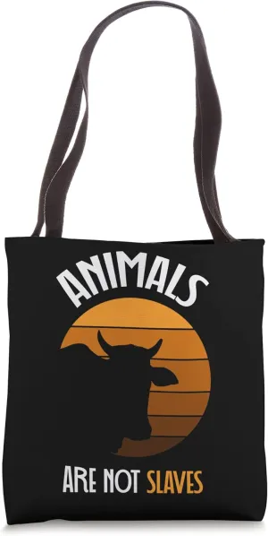 Animals not slaves Plant-based Person Tote Bag
