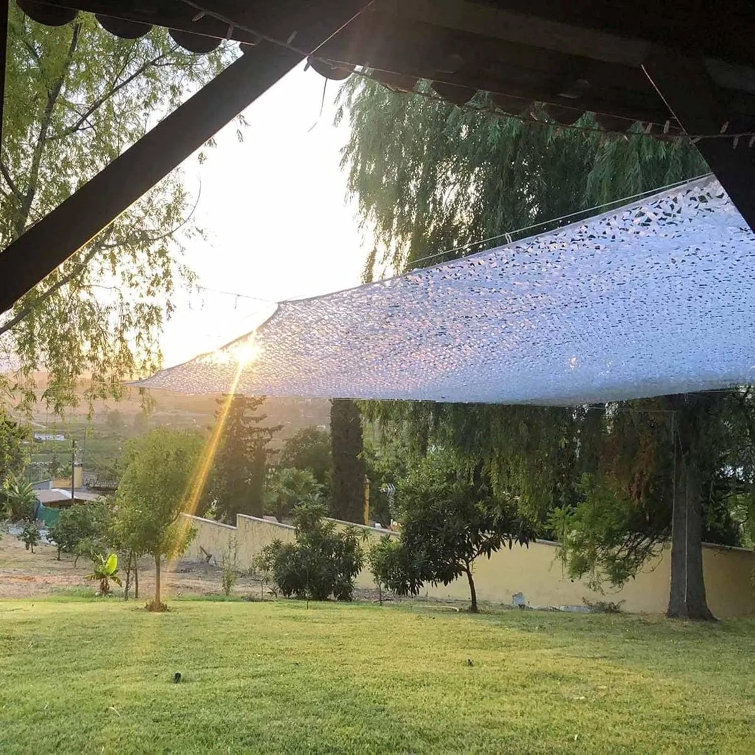 Anti-UV Camouflage Net,Breathable Camo Net,Quick Dry Mesh Tarp,Courtyards Sunblock Shade Net,Army Blinds Nets,for Camping,Backdrop Decoration,Hunting Shooting,3x5(10 * 16ft)
