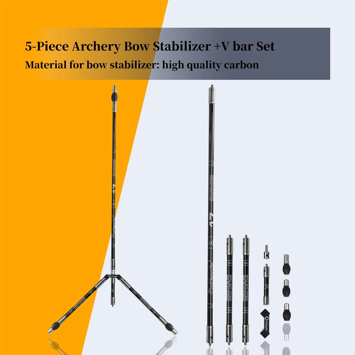 Archery Bow Stabilizer Set for Recurve Bow Carbon Fiber Bow Stabilizer Extension Pole Rod Bow Stabilizer ¡­
