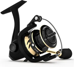 Ashconfish Spinning Fishing Reel, Graphite Body, 7 1 Stainless Steel BB, 5.0:1 Gear Ratio, Lightweight Spinning Reel for Freshwater Saltwater Fishing, Come with 109 yds Braided Line