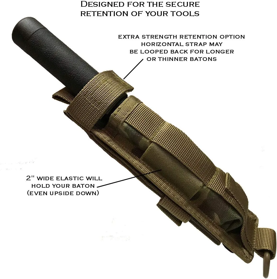 ASP Molle Baton Holder Pouch fits Expandable Batons and Flashlights