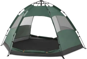 Athena Collection 3-4 Person Camping Tent, Family Camping Travel Dome Tent with Bag, Portable Outdoor Tent with Rainfly Waterproof Camping Equipment with Footprint for Lawn, Garden, Park