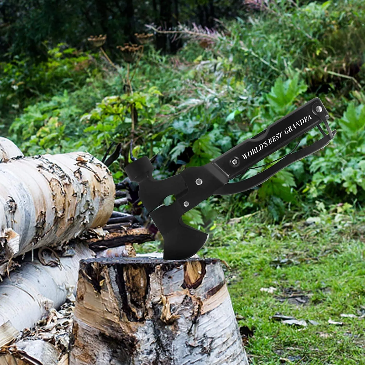 Autoark Gifts for Grandpa,All in One Survival Tools Axe Hammer Nail Claw Plier Knife