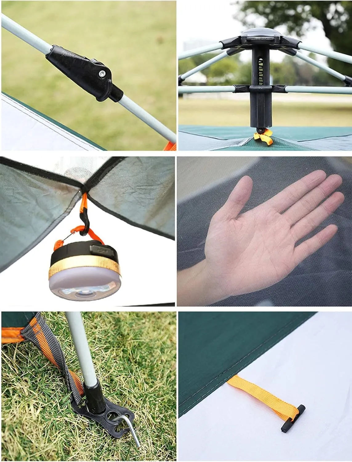Automatic Dome Tent Canopy, Instant Pop Up Waterproof Tent, 3-8 Person Family Camping Tent for Camping Hiking Travel Outdoor Activities (Green a Width 210cm) (Green a Width 210cm)